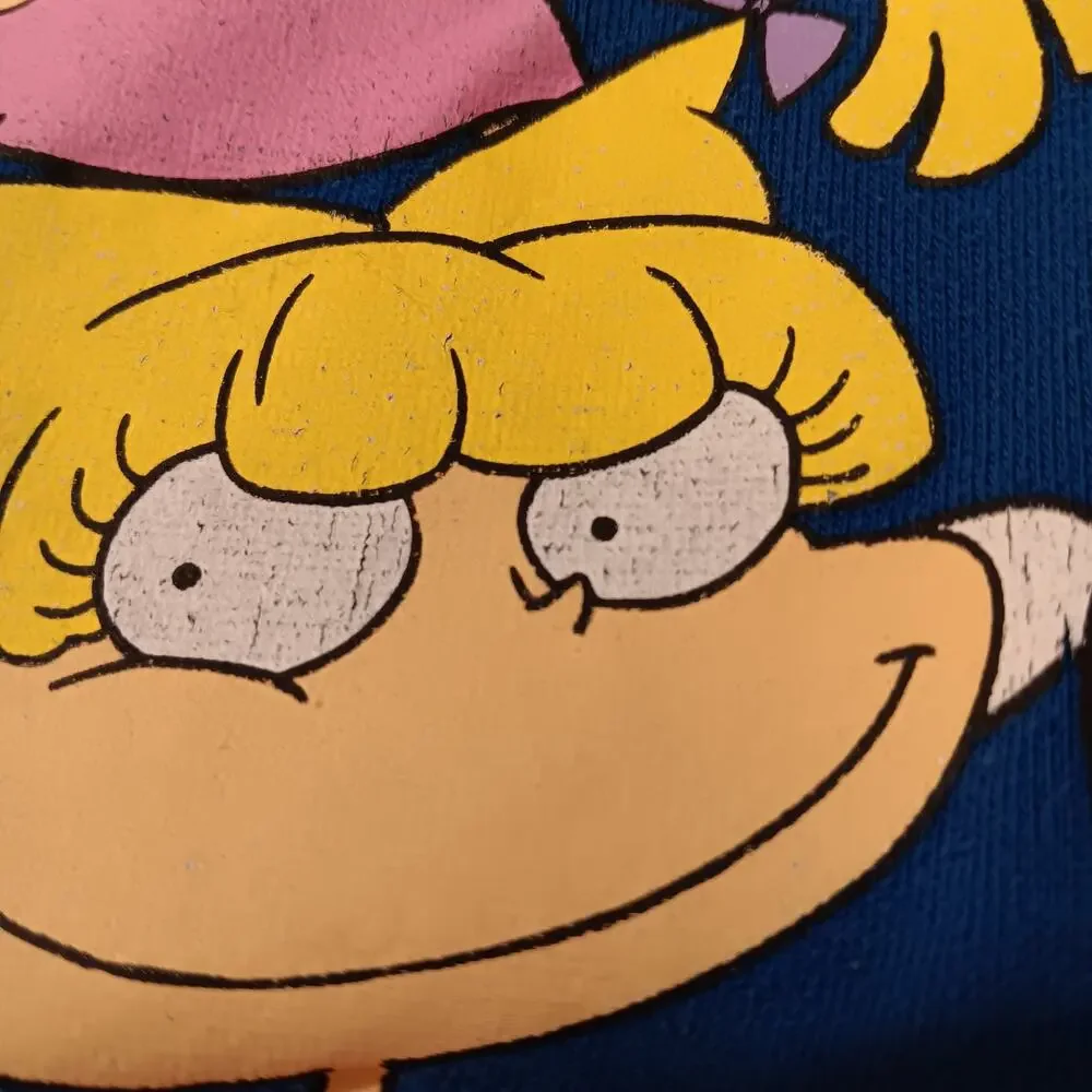 VINTAGE 90s NICKELODEON Sweatshirt Top Youth 2X Cartoon Wornin Pop Culture 1990s